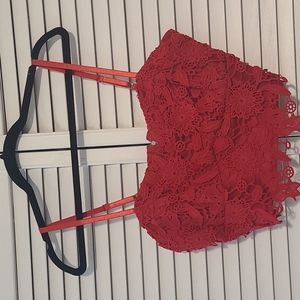 Charlotte Russe XL Red Cropped Top